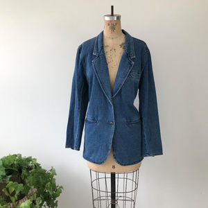 Vintage Blue Denim Blazer